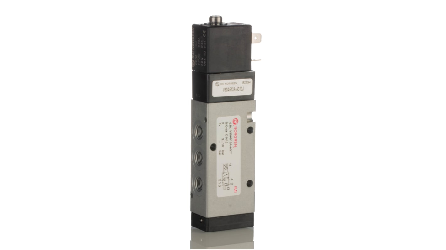 Norgren 5/2 Pneumatic Solenoid Valve - Solenoid/Air G 1/8 V60 Series