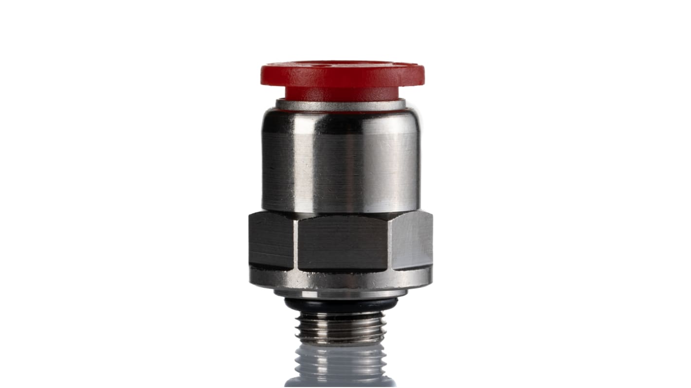 Norgren Pneufit C Series Threaded-to-Tube, G 1/8 Male to Push In 10 mm, Threaded-to-Tube Connection Style
