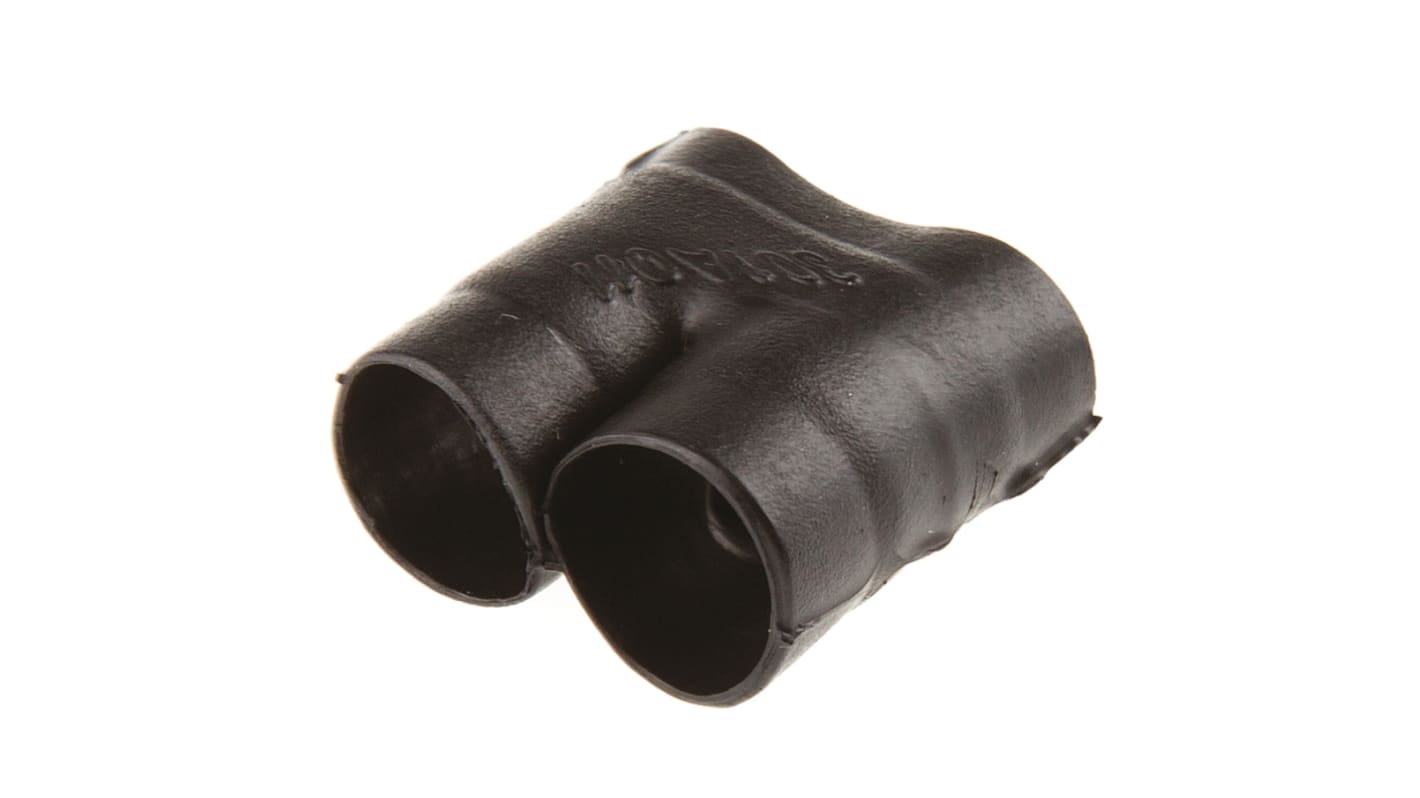 TE Connectivity T Joint Black, Fluid Resistant Elastomer, 6.6mm