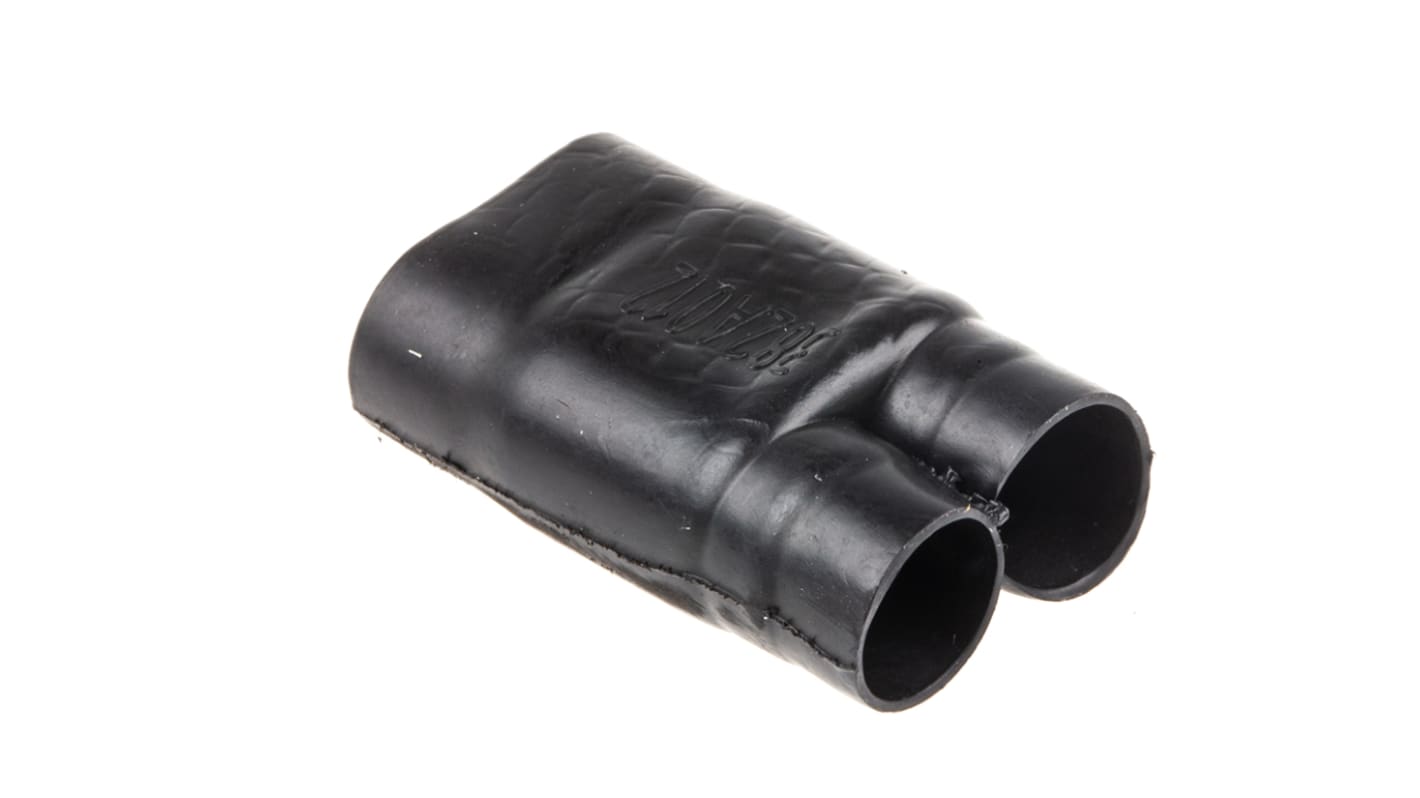 TE Connectivity Wärmeschrumpfschlauch, Y-Verbindung, Ø 13.2mm Ø 6.6mm, Flüssigkeit resistentes Elastomer, Schwarz,