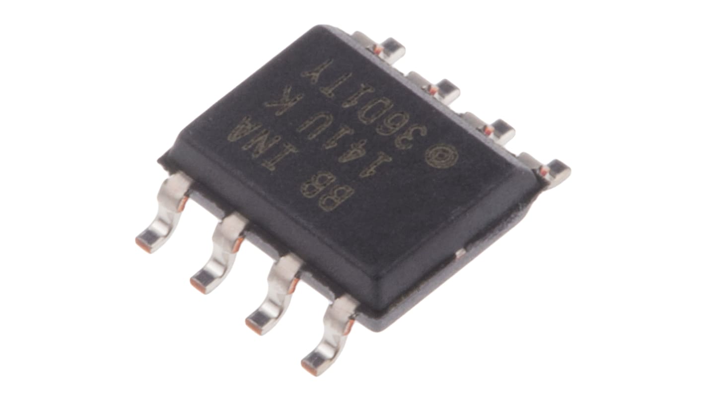 Texas Instruments, Instrumentation Amplifier, 0.05mV Offset 200kHz, 8-Pin SOIC