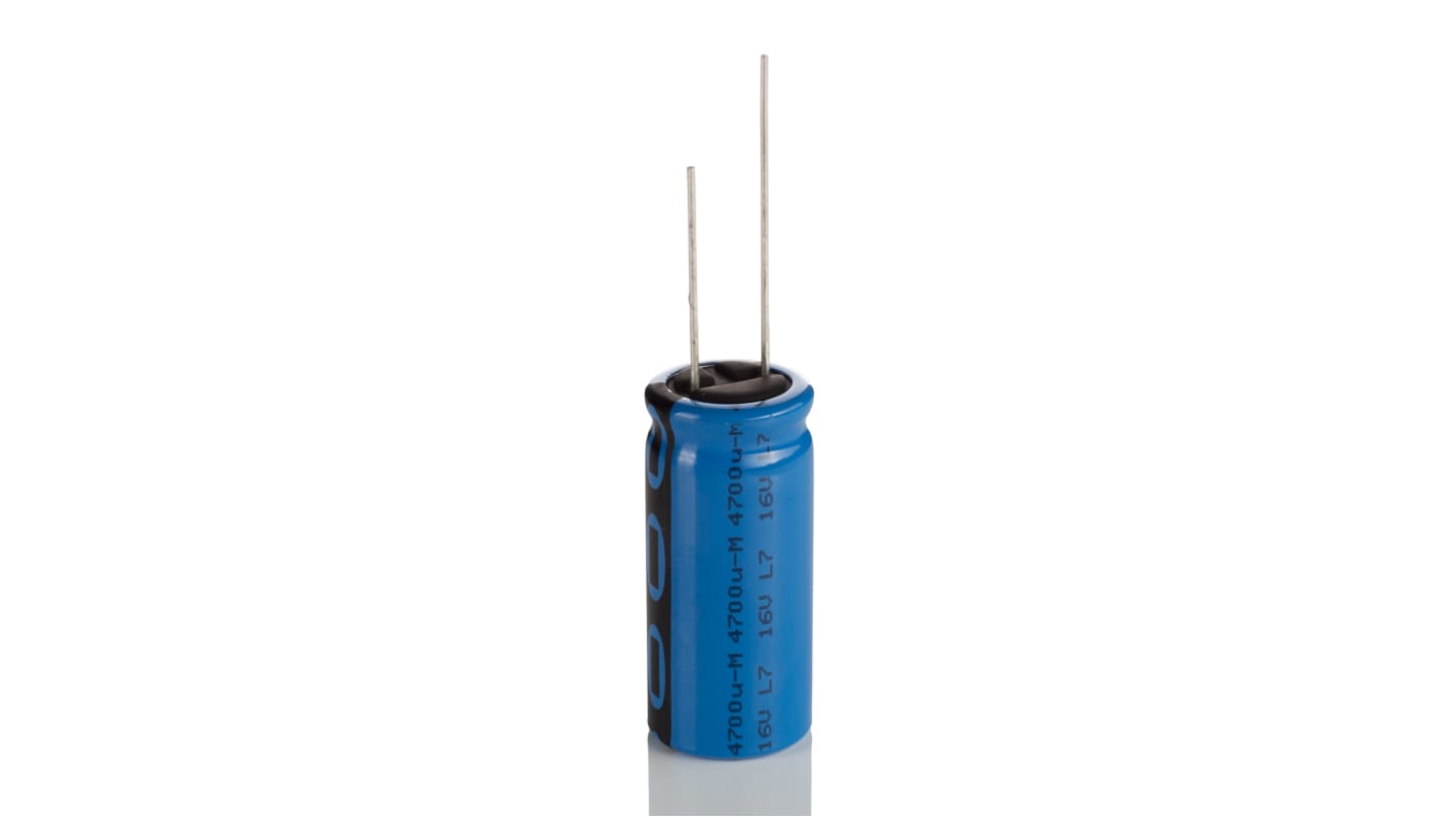 Vishay 4700μF Aluminium Electrolytic Capacitor 16V dc, Radial, Through Hole - MAL213655472E3