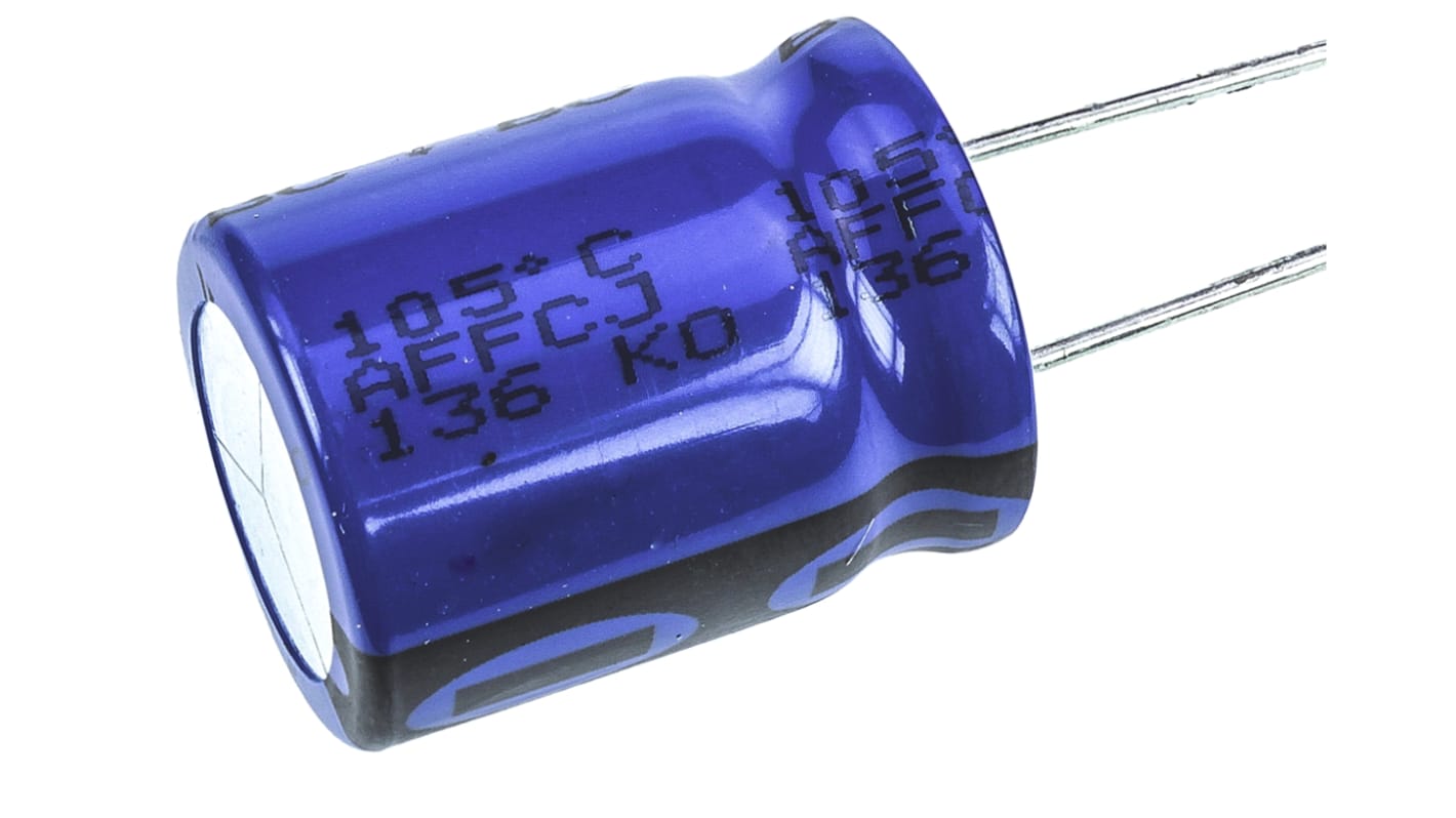 Vishay 136 RVI, THT Aluminium-Elektrolyt Kondensator 1000μF ±20% / 35V dc, Ø 16mm x 20mm, bis 105°C