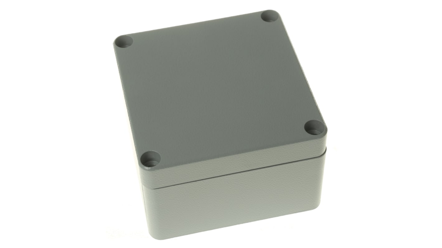 Caja Fibox de Aluminio Gris, 125 x 124 x 81mm, IP67