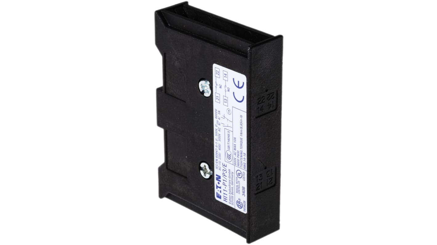 Eaton Auxiliary Contact, 2 Contact, 1NC + 1NO, Side Mount