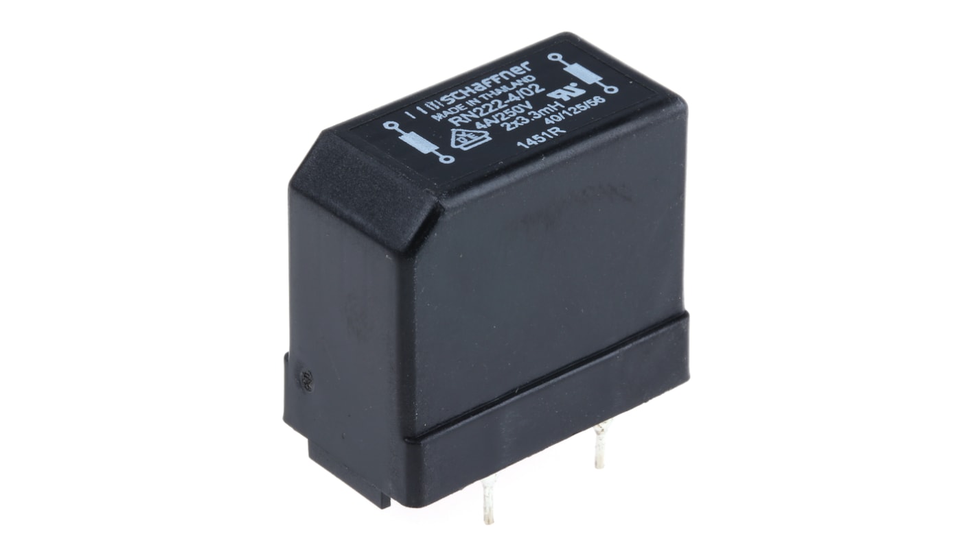 Inductor compensado de corriente Schaffner, 3,3 mH -30 → +50%, Idc:4A, Rdc:45mΩ