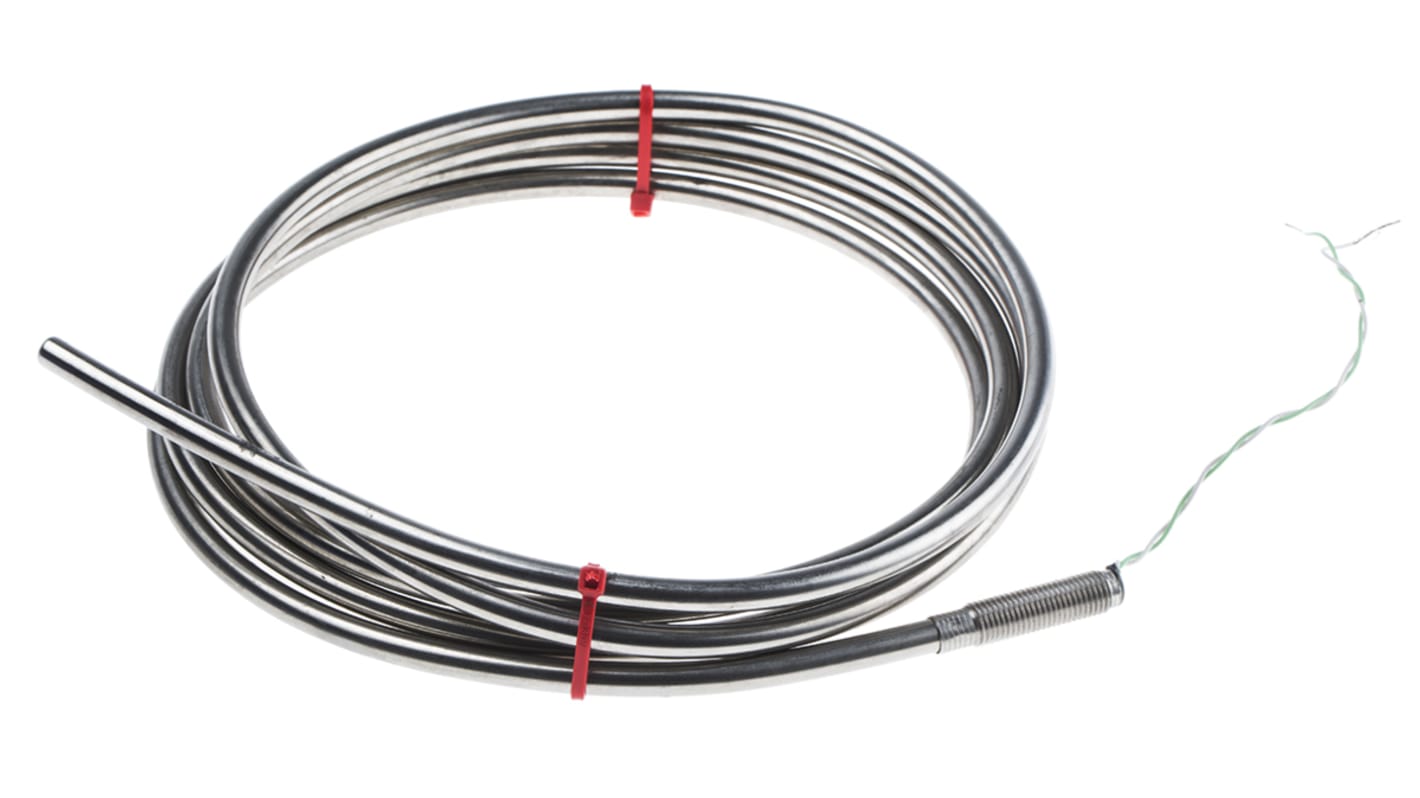 RS PRO Thermoelement Typ K / +1100°C, Fühler L 2m, Kabel L. 100mm, Inconel 600, ø 6mm