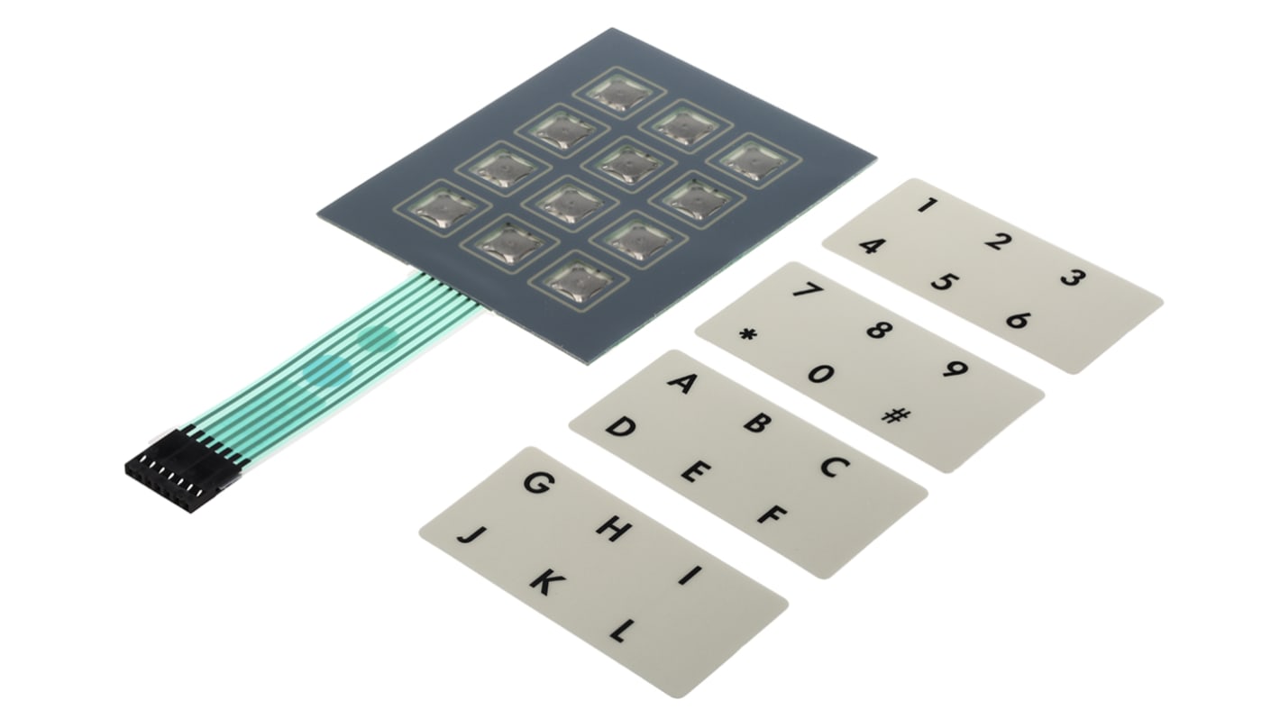 APEM Tastenfeld (4 x 3) 12-Tasten IP 65
