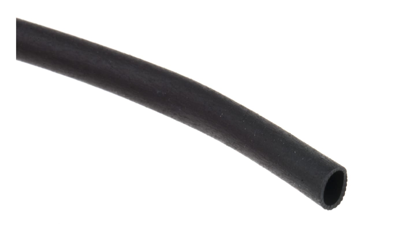 Tubo termorretráctil TE Connectivity de Elastómero Negro, contracción 2:1, Ø 3.2mm, long. 10m