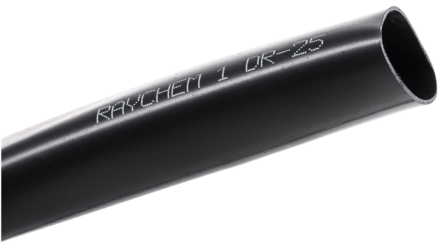 TE Connectivity Heat Shrink Tubing, Black 25.4mm Sleeve Dia. x 4m Length 2:1 Ratio, DR-25 Series