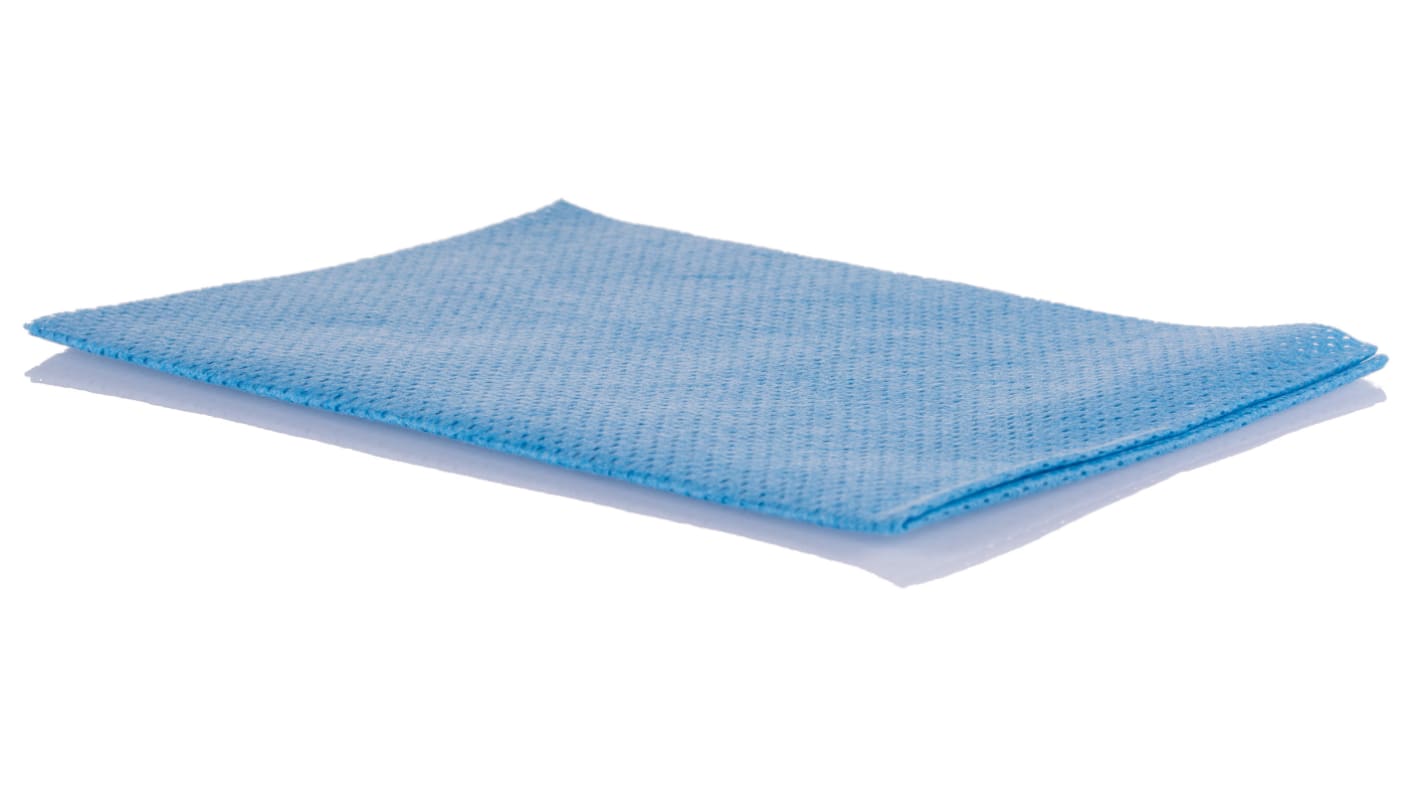 Harrison Wipes Hygiene HD Blue Polyester Cloths for Food Industry, General Cleaning, Pack of 25, 38 x 49cm