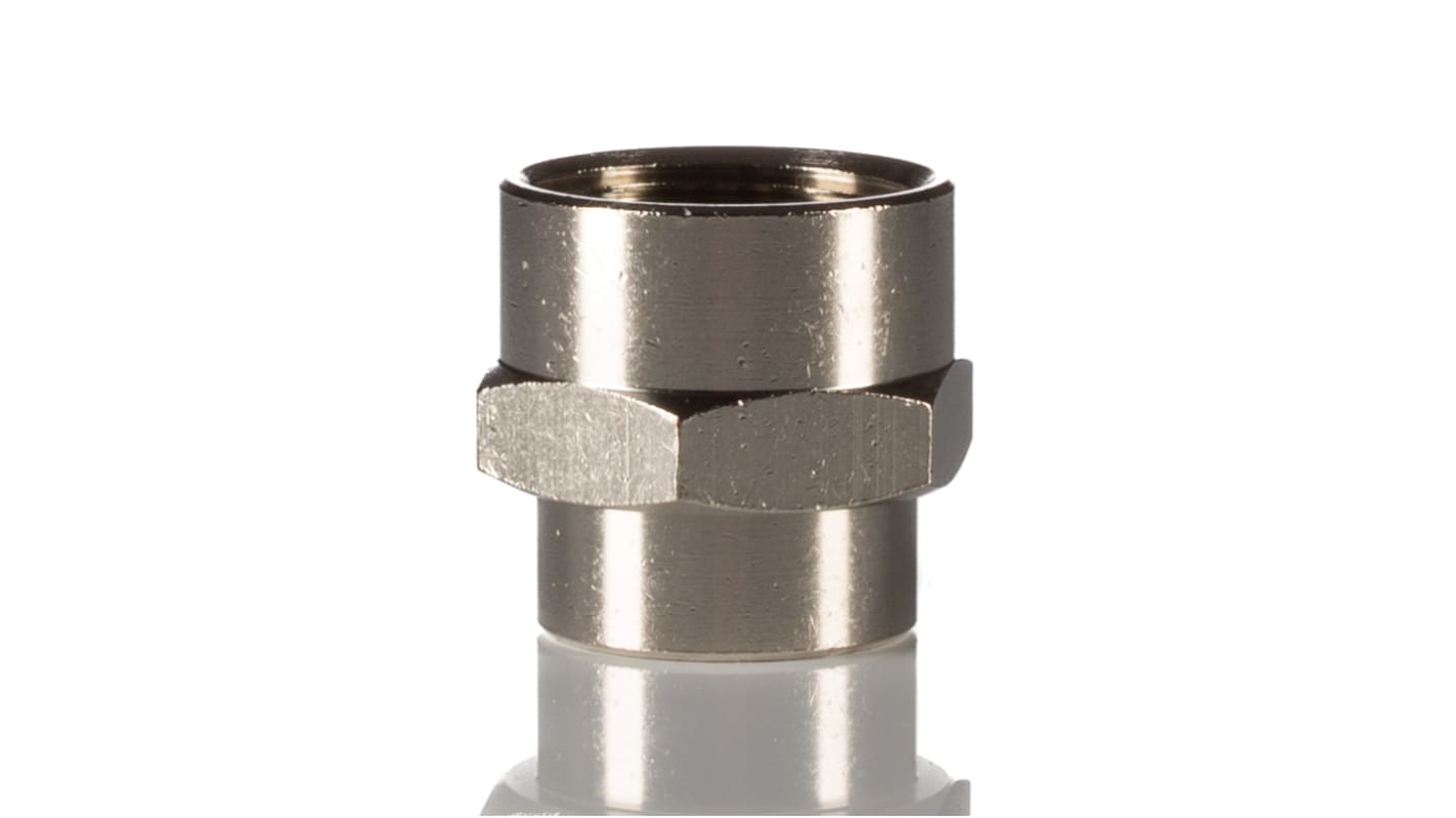 Norgren 16 Series Straight Fitting, G 3/4 Female to G 1/2 Female, Threaded Connection Style