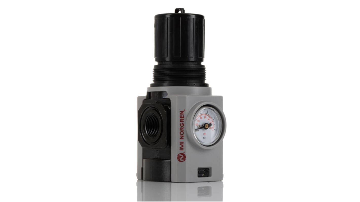 Norgren G 3/8 Pneumatic Regulator - 0.3bar to 10bar, 20bar max. input