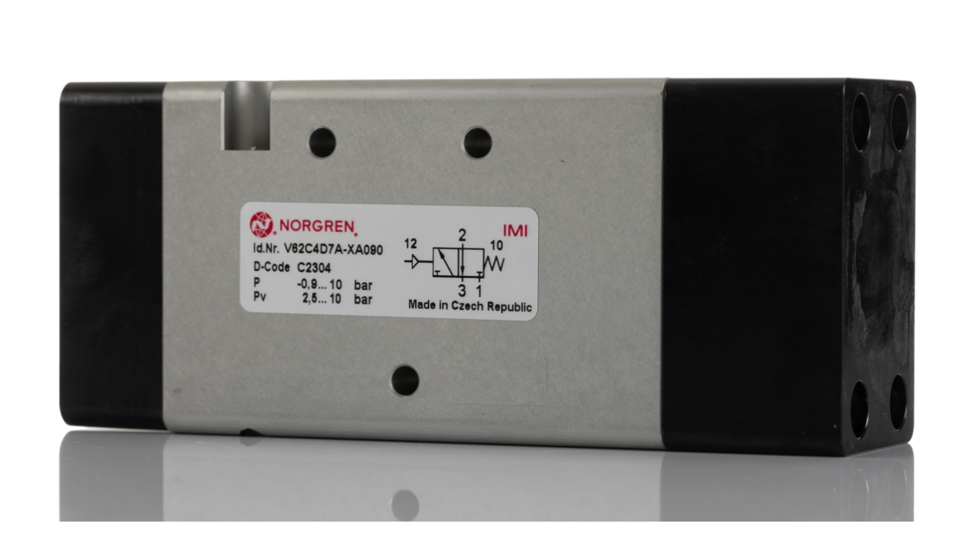 Norgren 3/2 Solenoid Pilot Valve - Pilot/Spring G 3/8 V62 Series