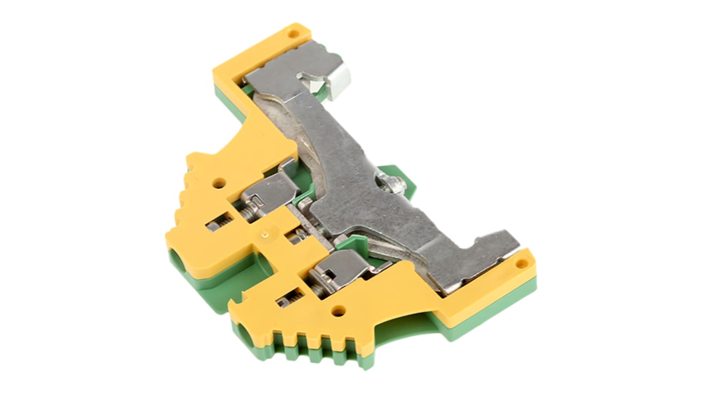 Weidmuller WPE Series Green/Yellow PE Terminal, 0.5 → 4mm², Single-Level, Screw Termination