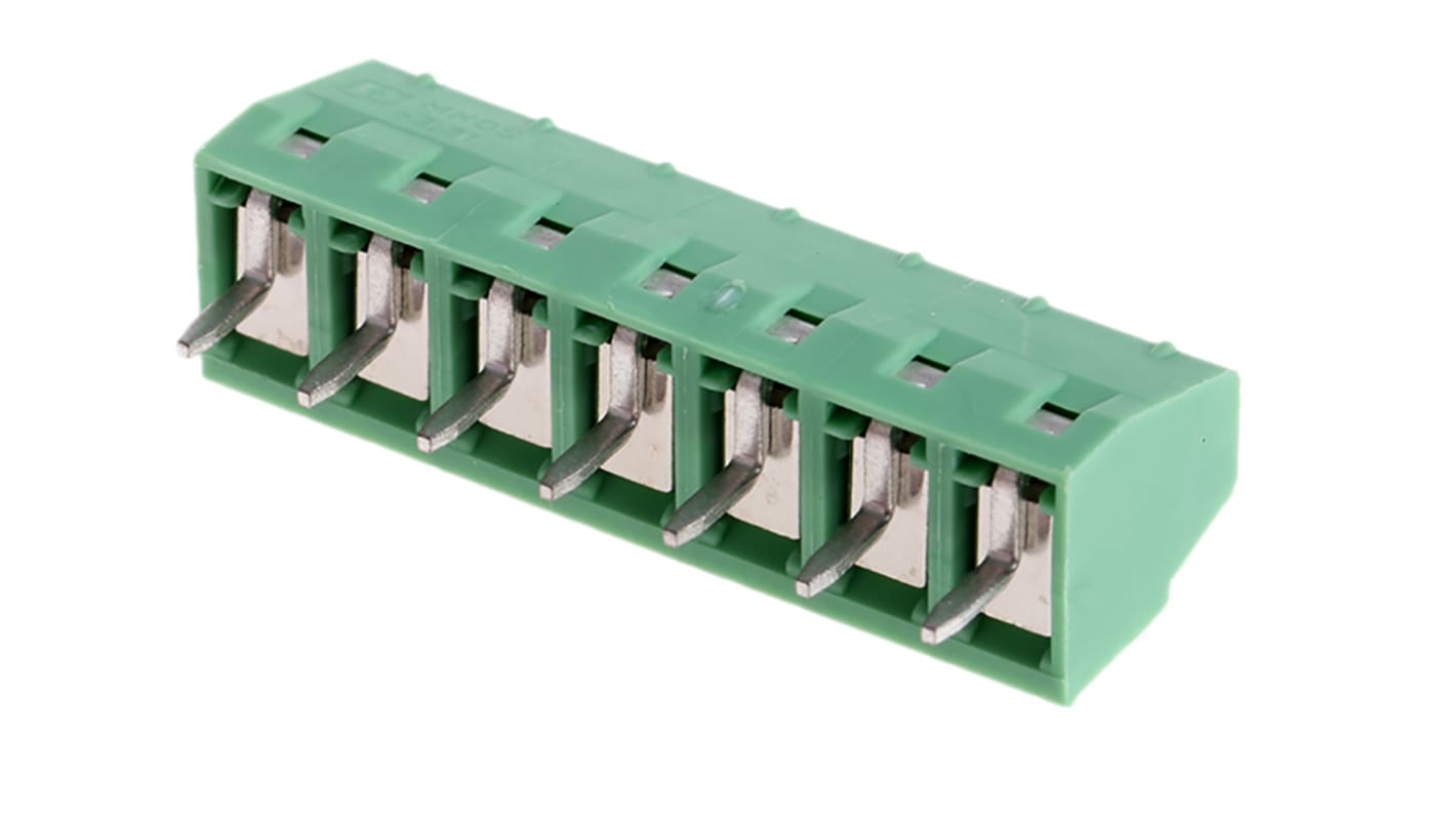 Phoenix Contact MKDS 1/7-3.81 Series PCB Terminal Block, 7-Contact, 3.81mm Pitch, Through Hole Mount, 1-Row, Screw