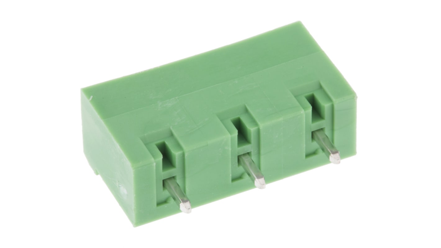 Phoenix Contact 7.62mm Pitch 3 Way Pluggable Terminal Block, Header, Through Hole, Solder Termination