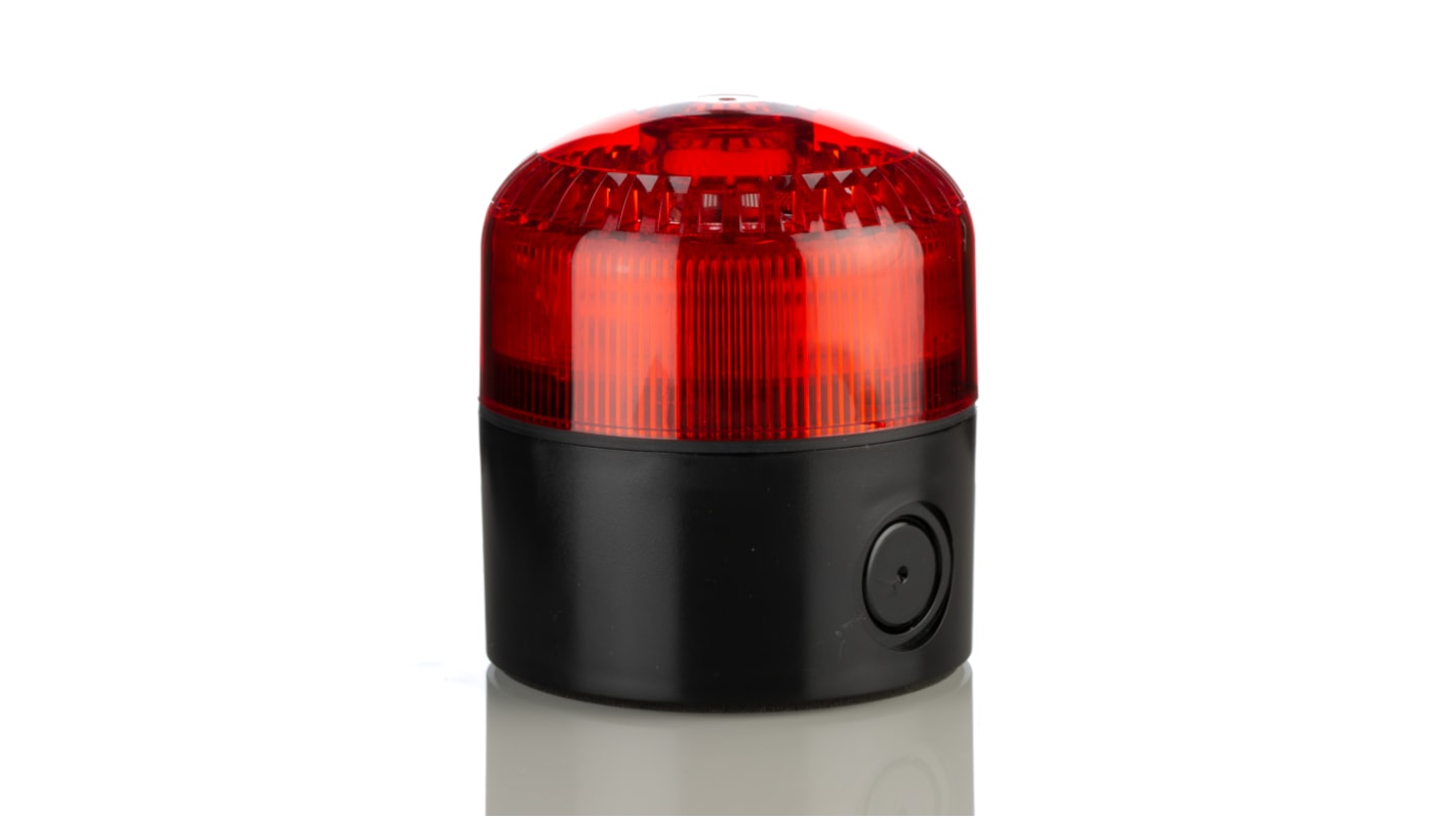 Combiné balise/sirène RS PRO, lentille Rouge à LED, 12 → 24 V