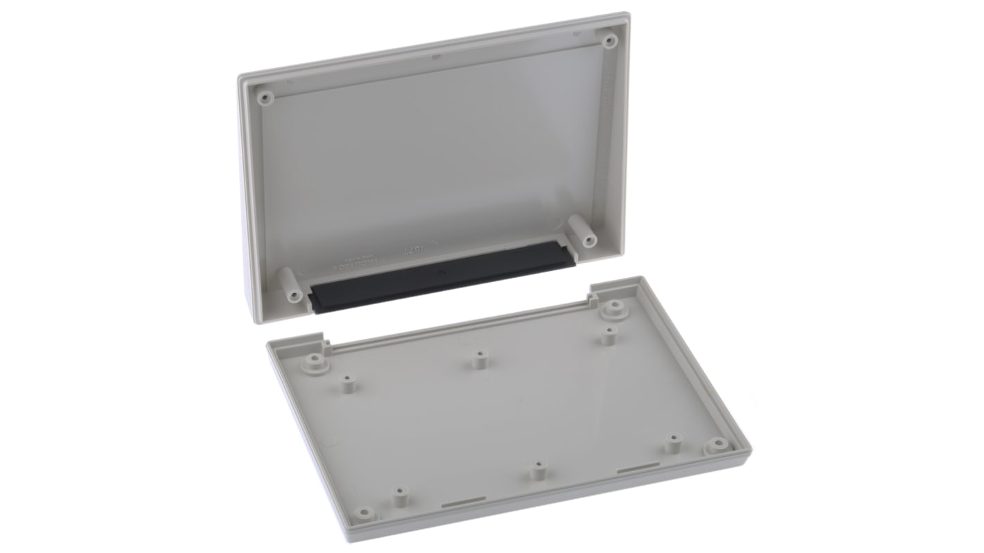 Caja de consola Pactec, serie KEU, de ABS de color Blanco, con frontal inclinado, 127 x 177.8 x 33.15mm