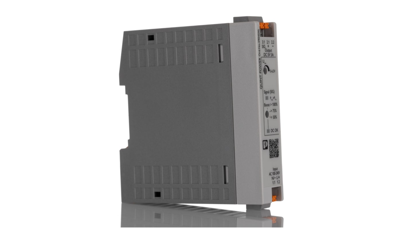 Phoenix Contact QUINT POWER DIN Rail Power Supply, 110 → 250 V ac / 110 → 250V dc ac, dc Input, 5V dc dc