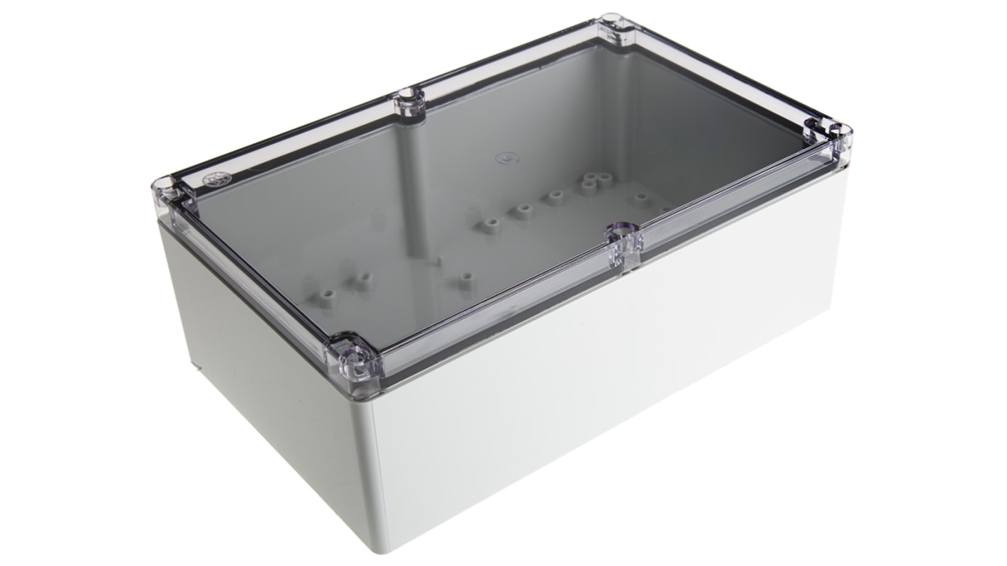 Boîtier Fibox en Polycarbonate, 250 x 160 x 90mm, Gris