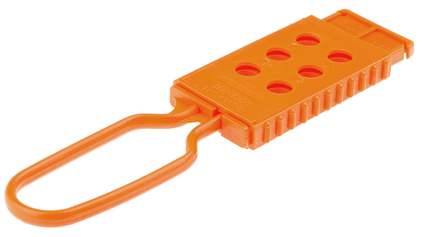 236916 Brady Orange 6Lock Nylon Lockout Hasp, 9mm Shackle RS