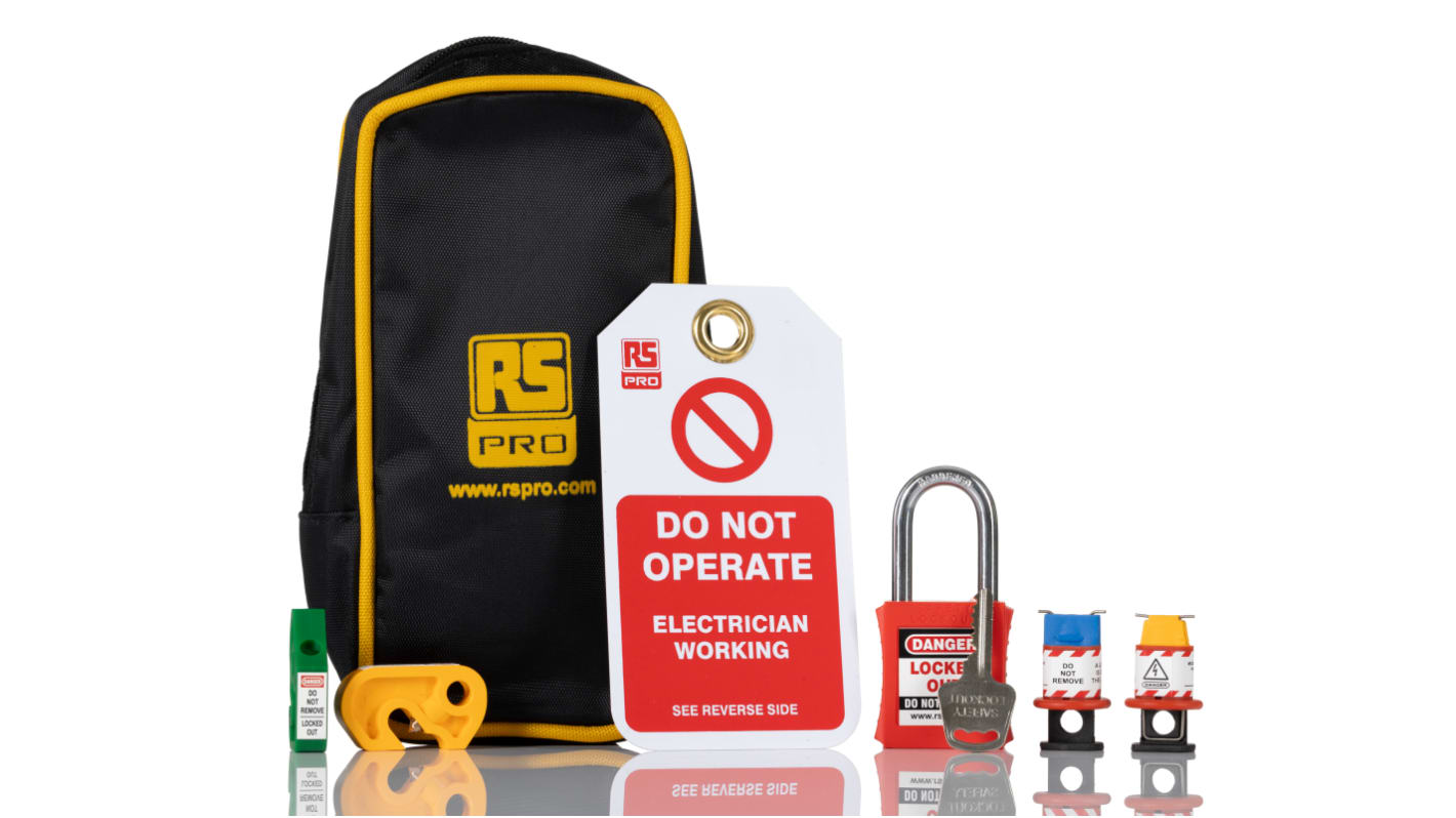 Kit de bloqueo para electricistas RS PRO, admite 1 candado