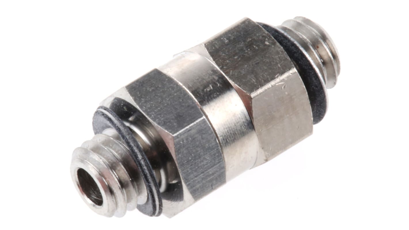 SMC M Series Bulkhead Threaded Adaptor, M5 Male to M5 Male, Threaded Connection Style