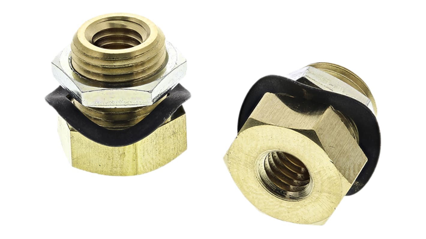 M5E SMC M Series Bulkhead Threaded Adaptor, M5 Female to M5 Female