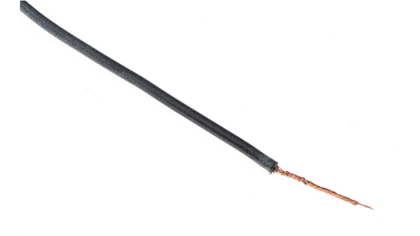 HEW-KABEL Einzeladerleitung 0,26 mm², 23 AWG 20m Schwarz Silikon isoliert Ø 1.9mm 130/0,05 mm Litzen
