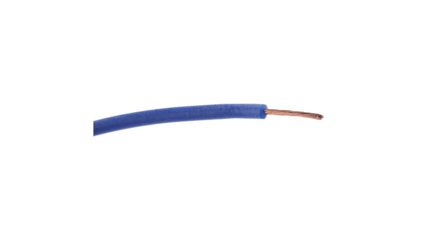 HEW-KABEL Einzeladerleitung 0,26 mm², 23 AWG 20m Blau Silikon isoliert Ø 1.9mm 130/0,05 mm Litzen