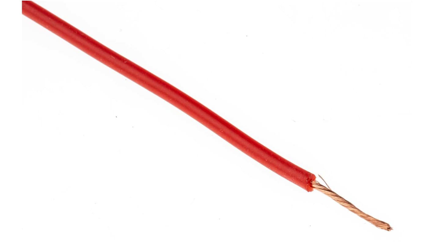 HEW-KABEL Einzeladerleitung 0,52 mm², 20 AWG 20m Rot Silikon isoliert Ø 2.6mm 270/0,05 mm Litzen