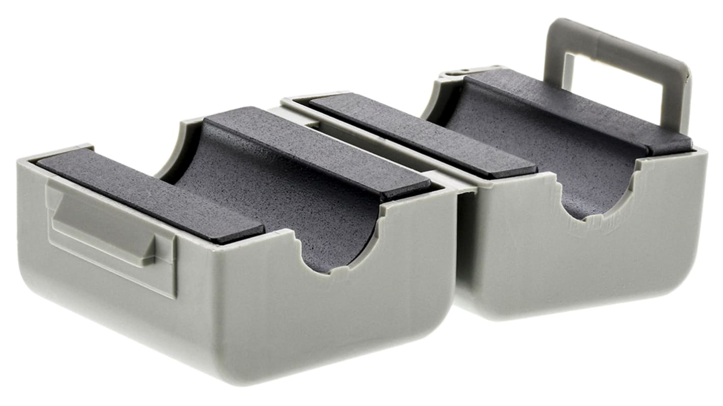 Essentra Openable Ferrite Sleeve, 28 x 29.8mm, For EMI Suppression, Apertures: 1, Diameter 10.5mm