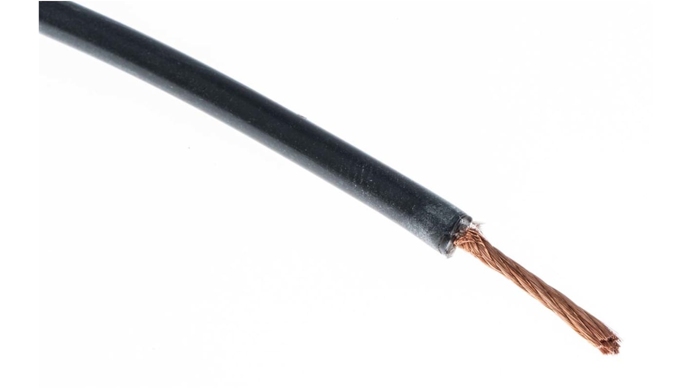 HEW-KABEL Einzeladerleitung 1,1 mm², 17 AWG 20m Schwarz Silikon isoliert Ø 3.7mm 516/0,05 mm Litzen