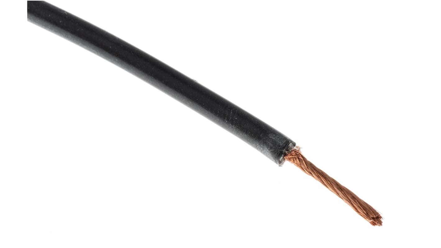 HEW-KABEL Einzeladerleitung 1,1 mm², 17 AWG 100m Schwarz Silikon isoliert Ø 3.7mm 516/0,05 mm Litzen