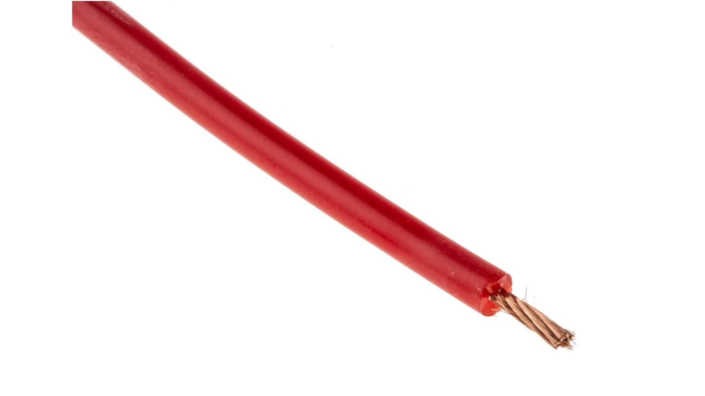 Hew Heinz Eilentropp SIFF Series Red 1.1 mm² Hook Up Wire, 17 AWG, 516/0.05 mm, 100m, Silicone Insulation