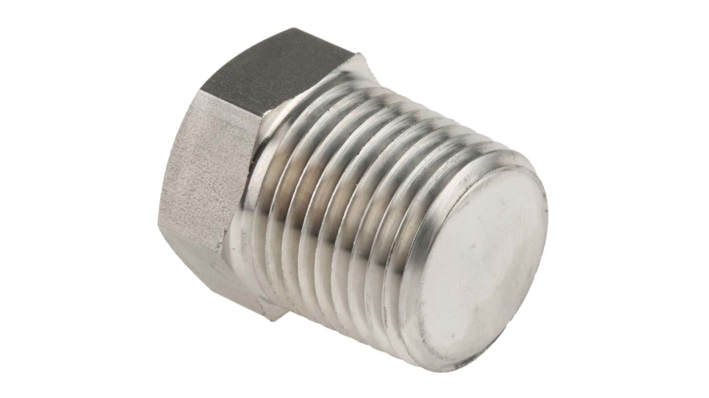 RS PRO Stainless Steel Pipe Fitting Hexagon Plug, Male NPT 1/2in