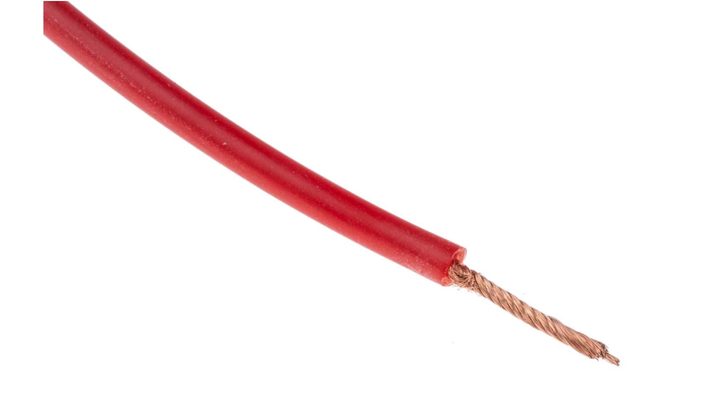 Hew Heinz Eilentropp SIFF Series Red 1.5 mm² Hook Up Wire, 15 AWG, 392/0.07 mm, 20m, Silicone Rubber Insulation