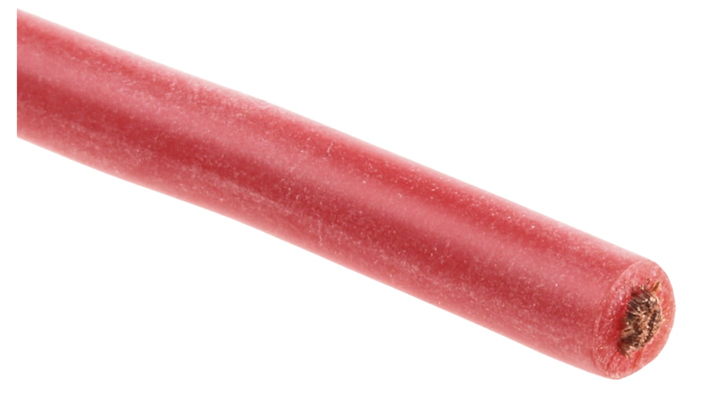 HEW-KABEL Einzeladerleitung 2,5 mm², 13 AWG 5m Rot Silikon isoliert Ø 4.6mm