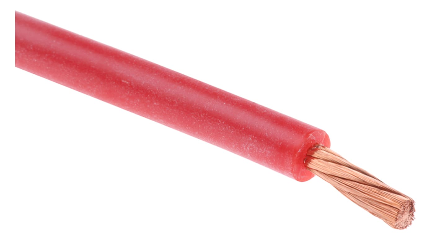 HEW-KABEL Einzeladerleitung 2,5 mm², 13 AWG 20m Rot Silikon isoliert Ø 4.6mm