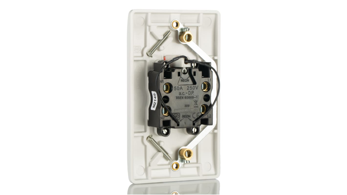 MK Electric White Rocker Light Switch, Logic Plus