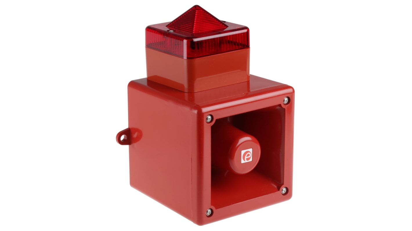 e2s AL105N Series Red Sounder Beacon, 230 V ac, Surface Mount, 112dB at 1 Metre