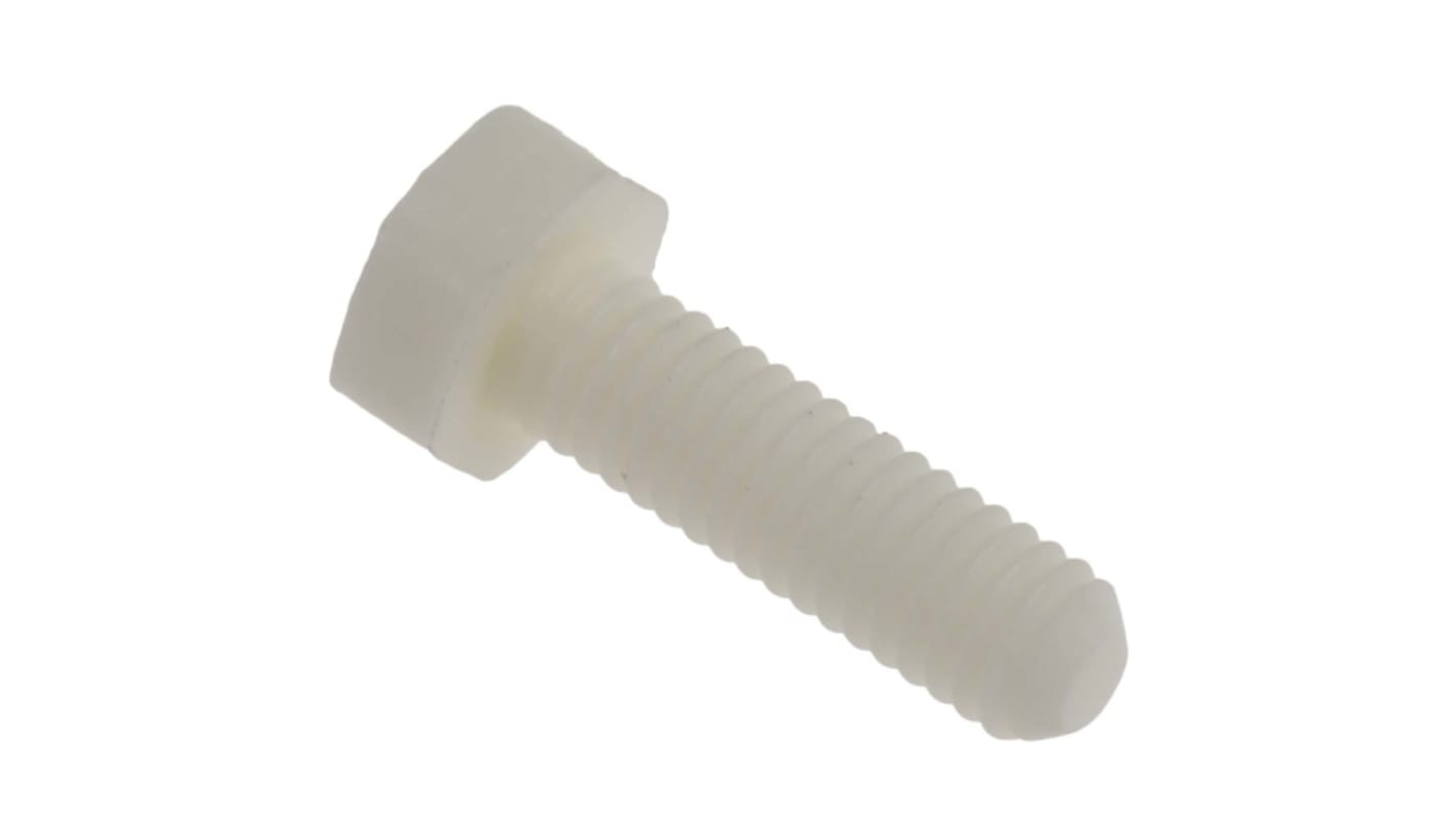 Plain Ceramic Hex, Hex Bolt, M3 x 10mm