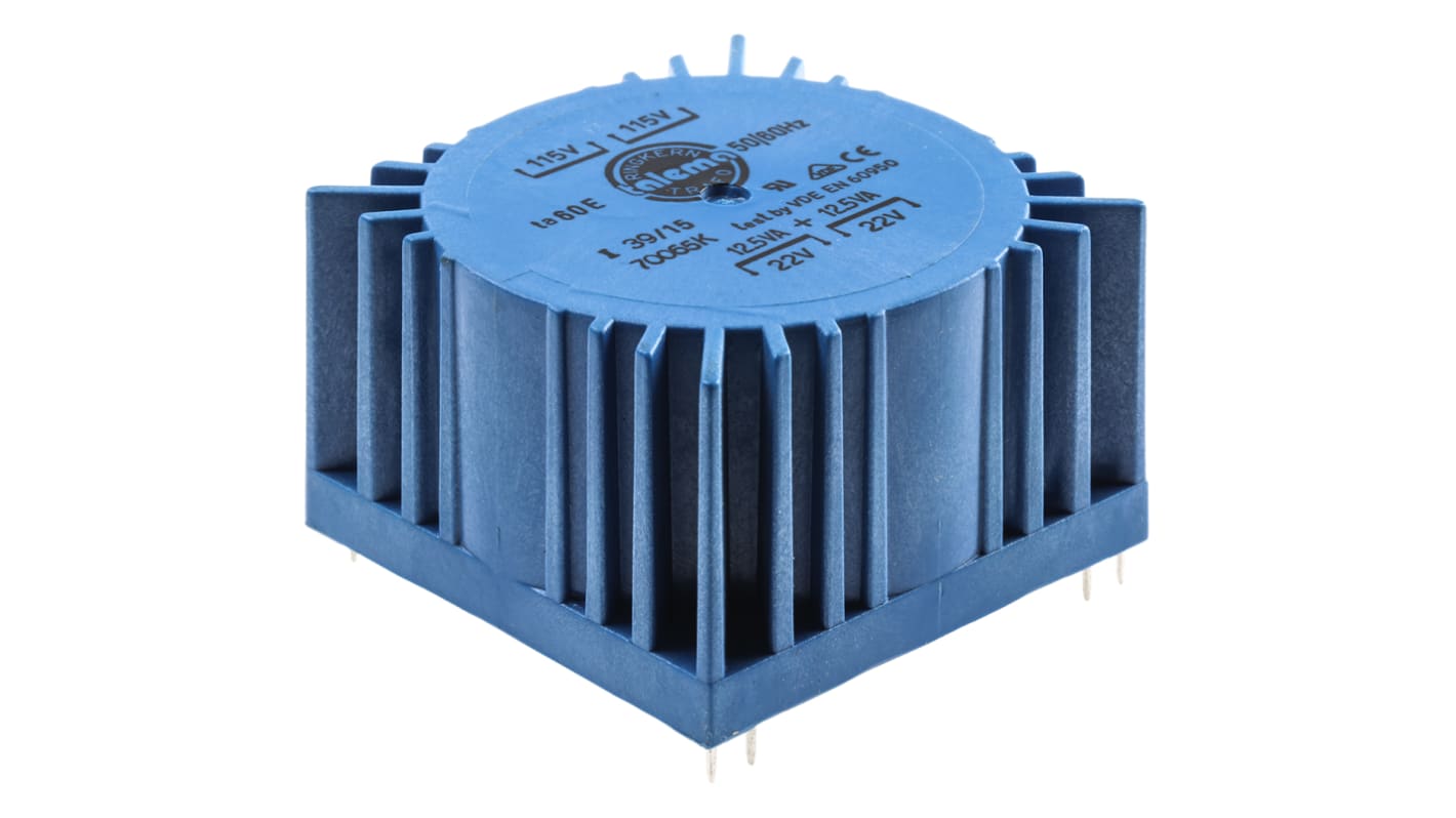 Nuvotem Talema 115 V ac, 230 V ac, 2 x 22V ac Toroidal Transformer, 25VA 2 Output