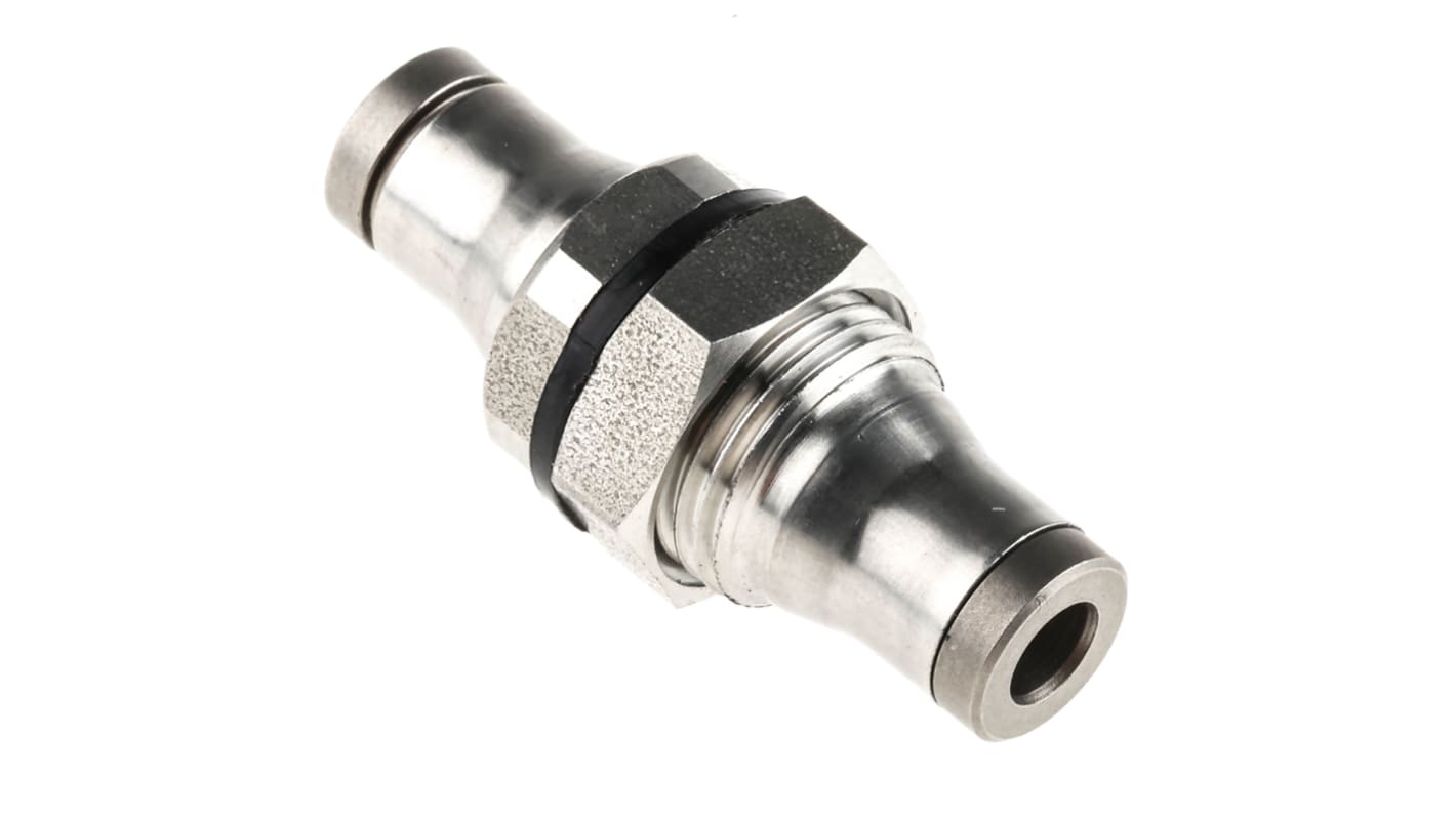 Legris LF3800 Series Bulkhead Tube-to-Tube Adaptor, Push In 4 mm to Push In 4 mm, Tube-to-Tube Connection Style