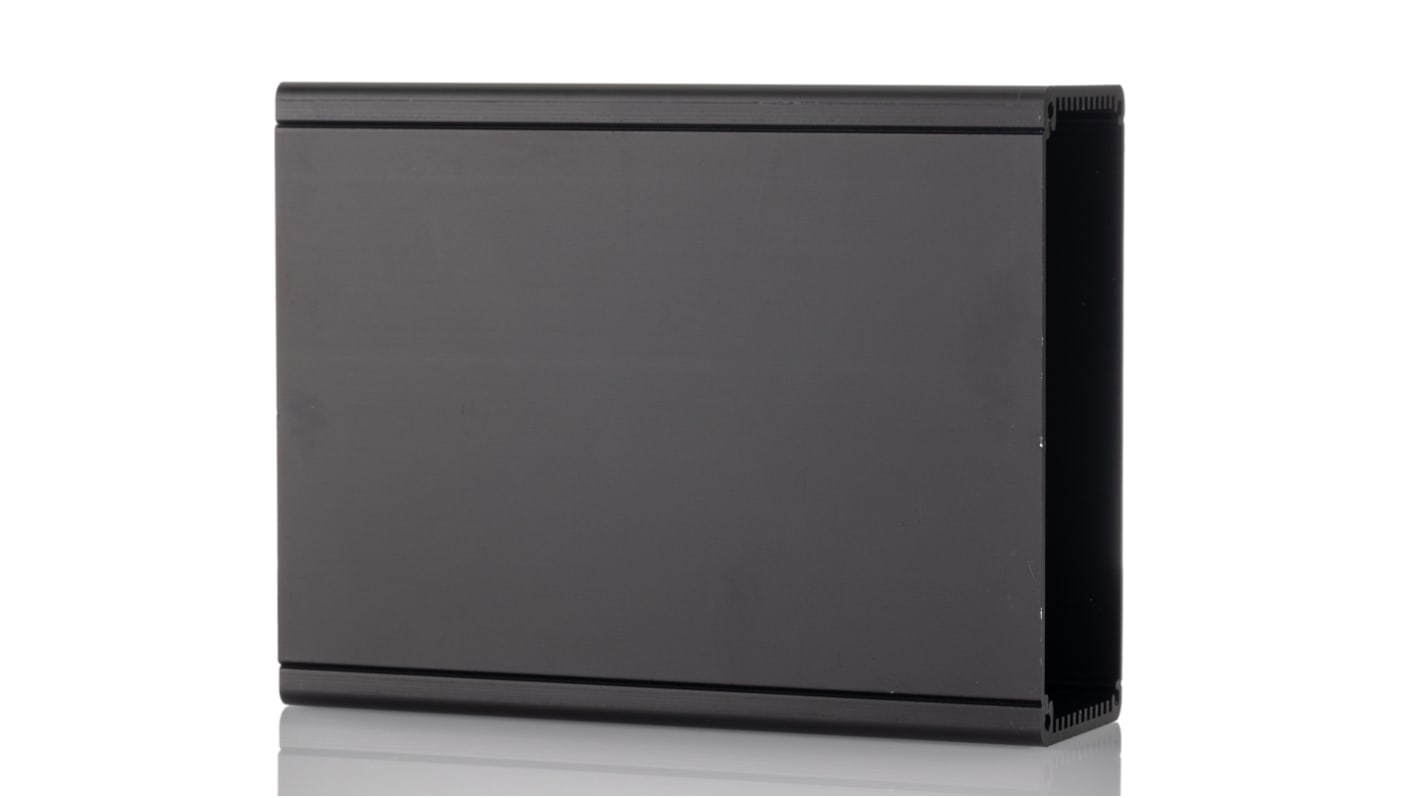 Hammond 1455 Series Black Extruded Aluminium Enclosure, IP54, Black Lid, 160 x 125 x 52mm