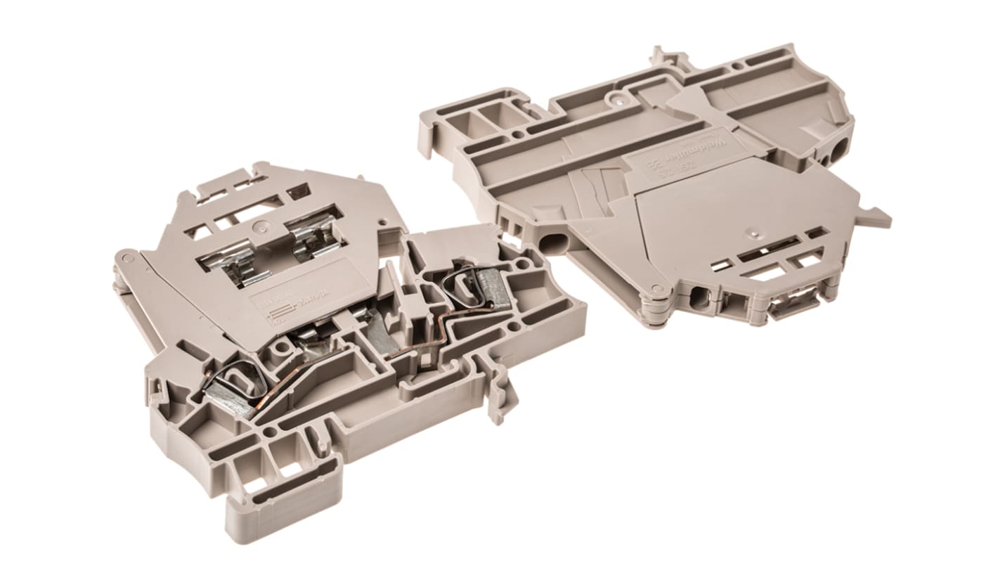Weidmüller ZSI Series Beige Fused DIN Rail Terminal, 2.5mm², Single-Level, Clamp Termination, Fused
