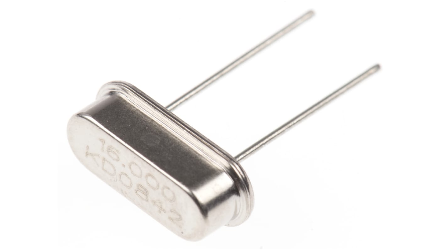 IQD 16MHz Crystal ±30ppm HC-49-4H 2-Pin 11.05 x 4.7 x 4mm