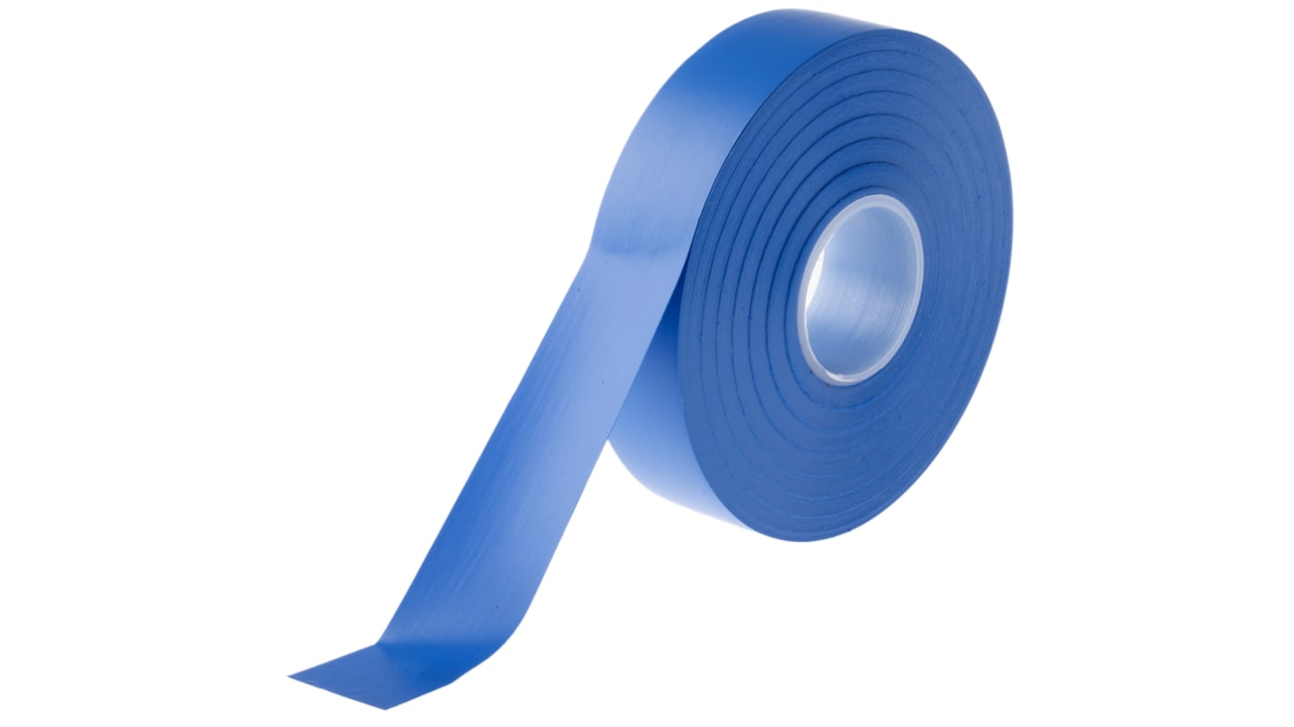 Advance Tapes Isoleringstape, Blå 8000V PVC, 19mm x BS EN 60454-3-1/type 2 33m, Tykkelse: 0.13mm AT7