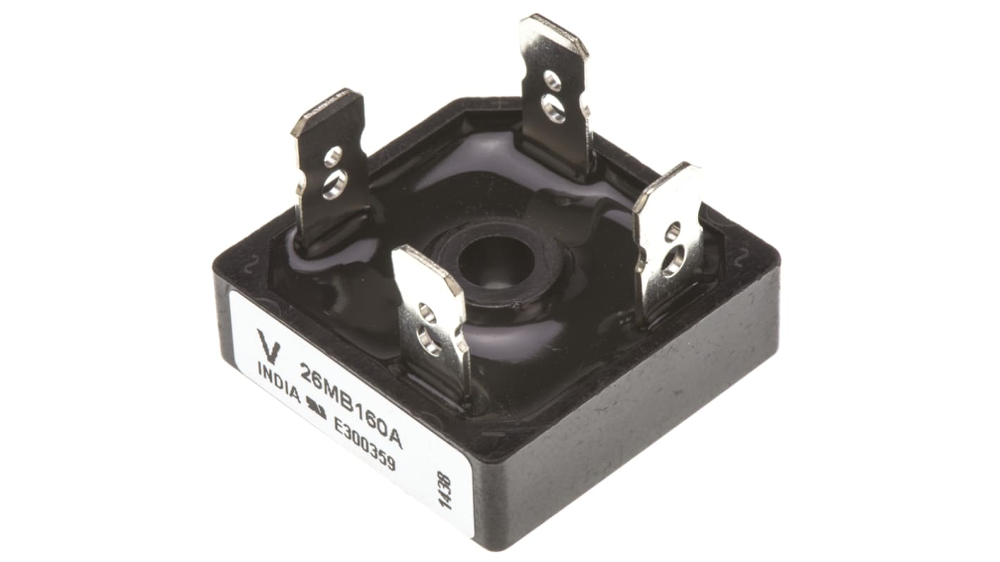 Vishay Bridge Rectifier, 25A, 1600V, 4-Pin